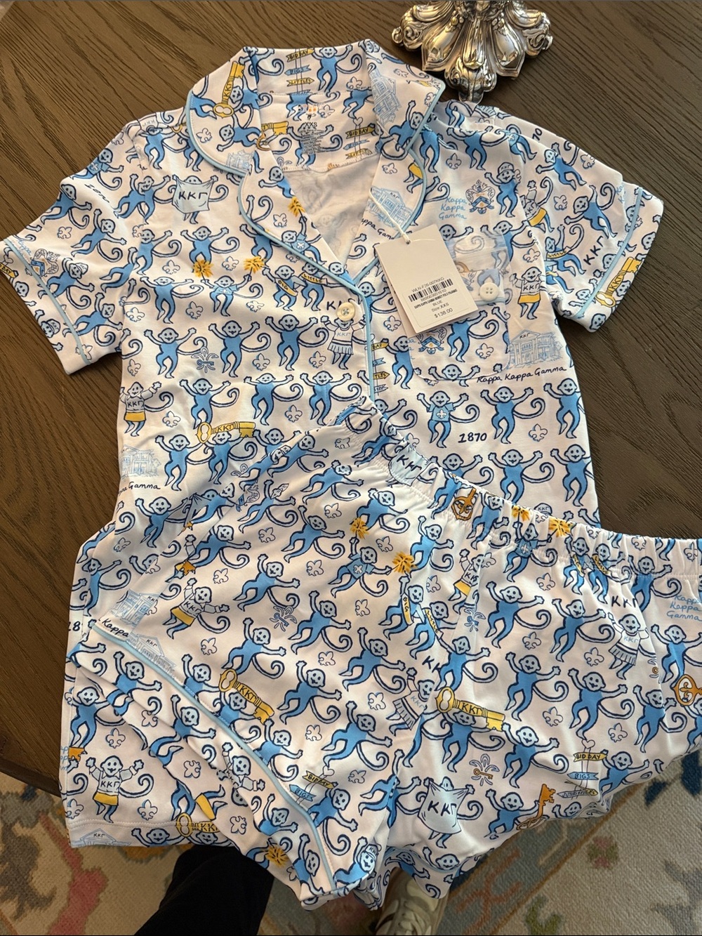 Kappa Kids Blue Monkey Print Short Pajama Set